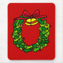 Wreath red bow & bells