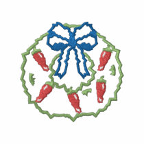 Wreath with chilies embroidered shirts by ZazzleEmbroidery Wreath with chilies embroidered shirts