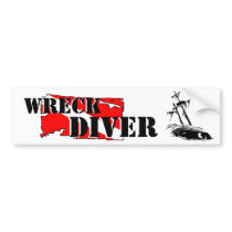 Wreck Diver Bumper Sticker bumper stickers