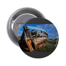 Wreck marooned in the Kyle of Tongue, Southerland, Pinback Buttons