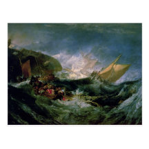 Wreck of a Transport Ship Postcard