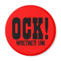 Wrecked 'Um OCK! Red Circle Magnet