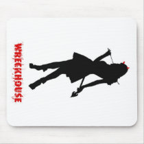 Wreckhouse Devil Girl Mouse Pad mousepads by wreckhousemagazine Wreckhouse Devil Girl Mouse Pad mousepads