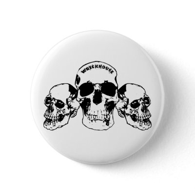 Wreckhouse Skulls Round Button by wreckhousemagazine
