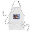 WREN, BIRD, in Oil Pastel aprons