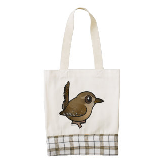 Wren de invierno de Birdorable Bolsa Tote Zazzle HEART