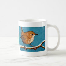 WREN IN OIL PASTEL MUG