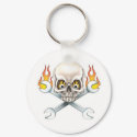 Wrench and Skull keychains by atouchofelegance Wrench and Skull keychains