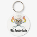 Wrench and Skull, My Scooter leaks keychains by atouchofelegance Wrench and Skull, My Scooter leaks keychains
