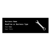 Wrench. Gray and Black. Spanner. Business Card