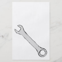 Wrench. Gray and Black. Spanner. Custom Flyer