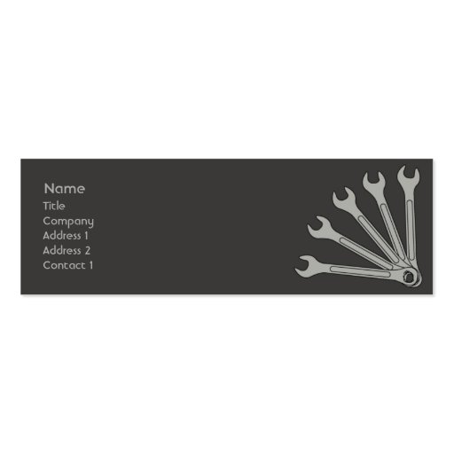 Wrench - Skinny Business Card Templates (front side)