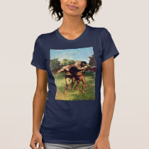 Wrestler By Courbet Gustave t-shirts
