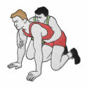 Wrestlers embroidered shirts