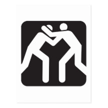 Wrestlers Icon Postcard