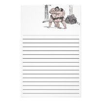 Wrestlers - lined stationery