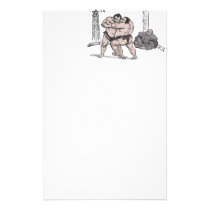Wrestlers - unlined stationery