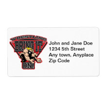 Wrestling Bring It On Shipping Labels