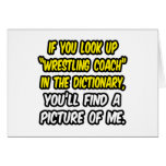 Wrestling Coach In Dictionary...My Picture cards