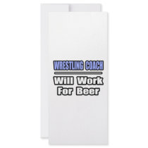 Wrestling Coach...Will Work For Beer rack cards by wrestlingcoachshirts Wrestling Coach...Will Work For Beer rack cards