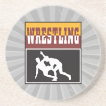 wrestling design coasters