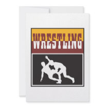 wrestling design invitation