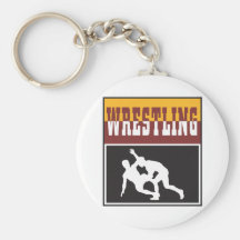 wrestling design keychain
