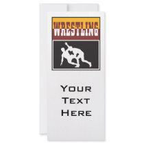 wrestling design custom rack card