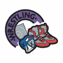 Wrestling embroidered shirts
