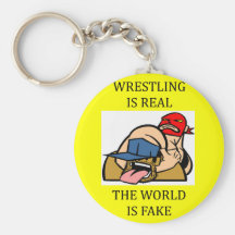 WRESTLING is not fake Keychains
