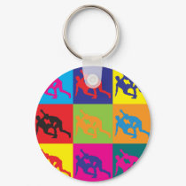 Wrestling Pop Art keychains
