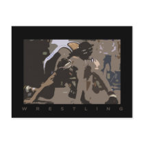 wrestling POSTCARD