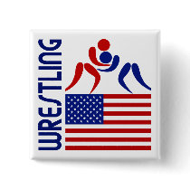 Wrestling United States Button