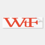 WrF Bumper Stickers