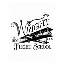 Wright Bros. Flight School Postcard