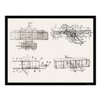 Wright Brothers Aeroplane Patent Plans 1908 posters