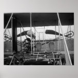 Wright Brothers Plane with Pilot and Poster