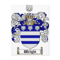 Wright Coat of Arms / Wright Family Crest postcards