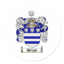 Wright Coat of Arms / Wright Family Crest stickers by Coat_of_Arms_Steins Wright Coat of Arms / Wright Family Crest stickers