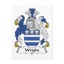 Wright Family Crest postcards by coatsofarms Wright Family Crest postcards