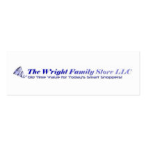 Wright Family Store Bookmark business cards