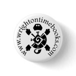 Wright on Time Books Turtle Logo Pinback Button