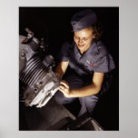 Wright Whirlwind Worker, 1940s Print