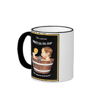 Wright's Coal Tar Soap mugs by vintagegiftmall Wright's Coal Tar Soap mugs