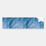 Wrinkled blue bumper sticker