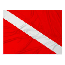 Wrinkled Diver Down Flag Postcard