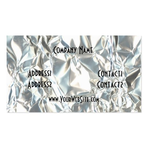Wrinkled Foil Fun Business Card