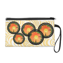 wrist bag with flowers wristlet clutch
