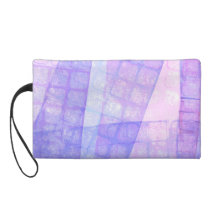 Wrist Bag with Pink and Blue Squares Wristlet