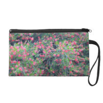 Wristlet - Red Flowers in Spring bagettes bags